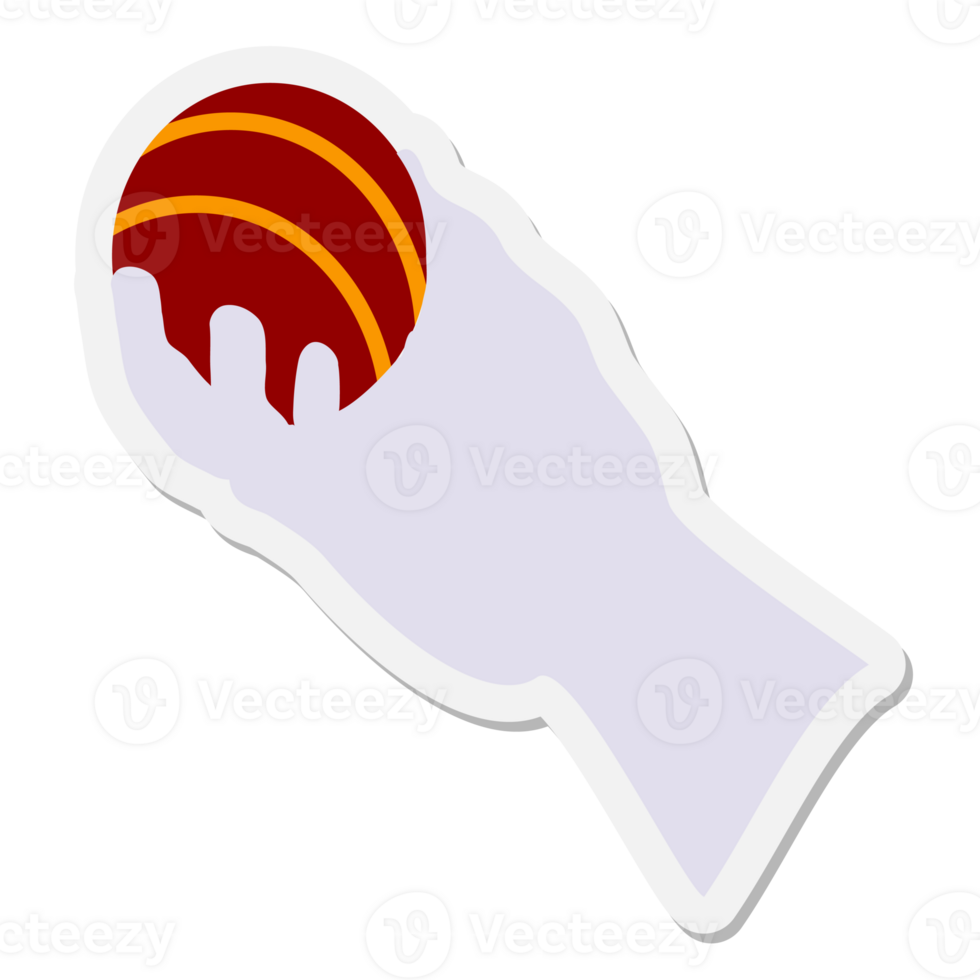 hand holding a red and yellow ball icon png