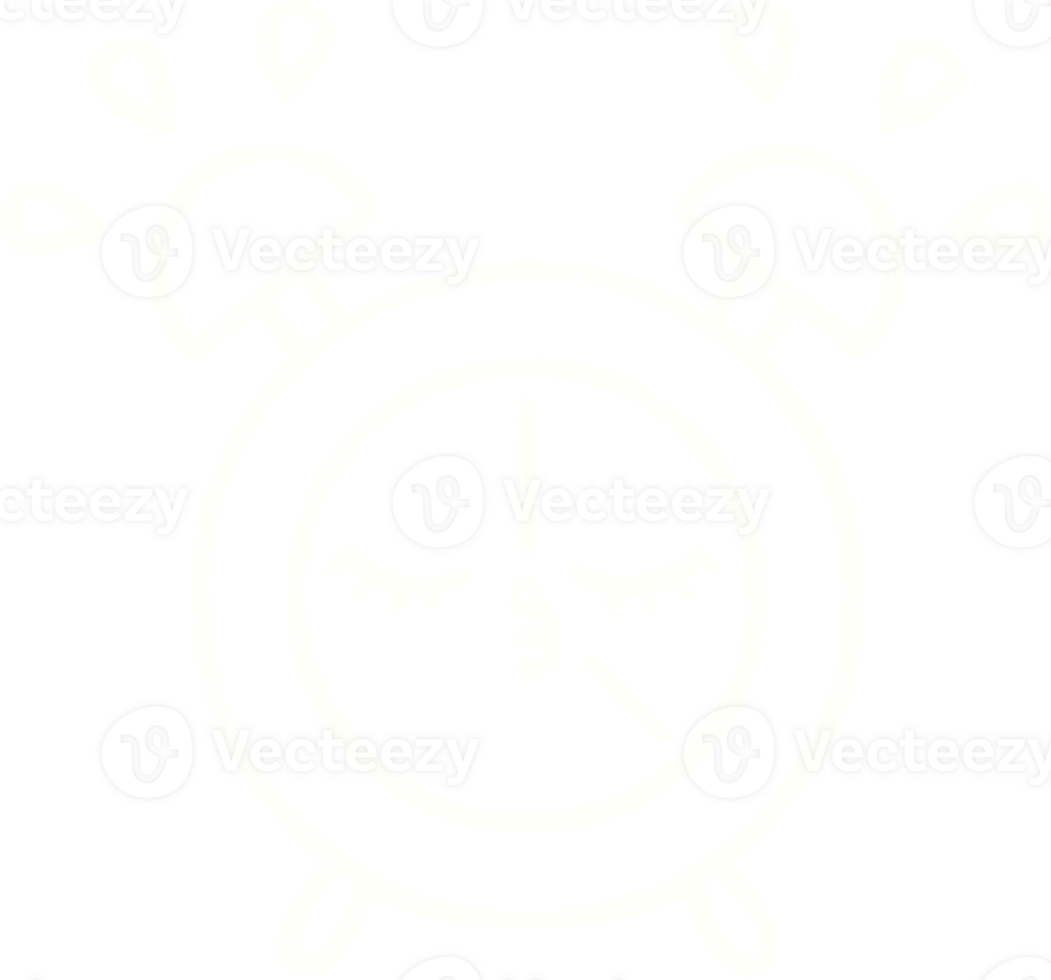 an alarm clock with a white outline png