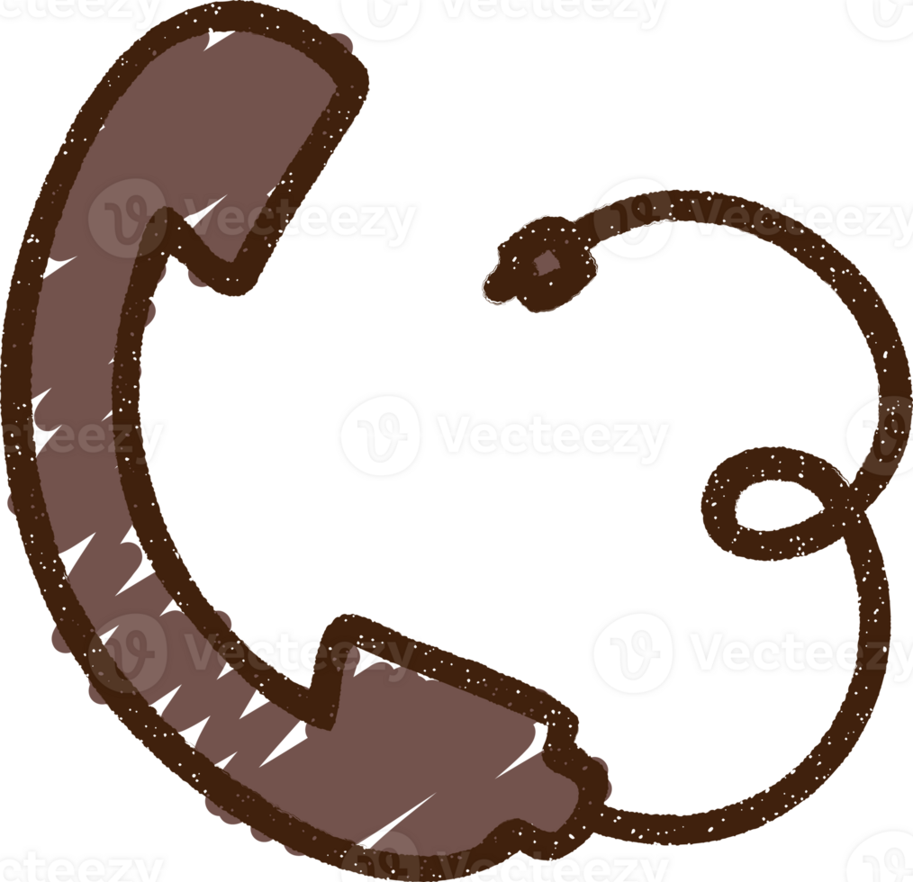 a phone receiver icon with a cord png
