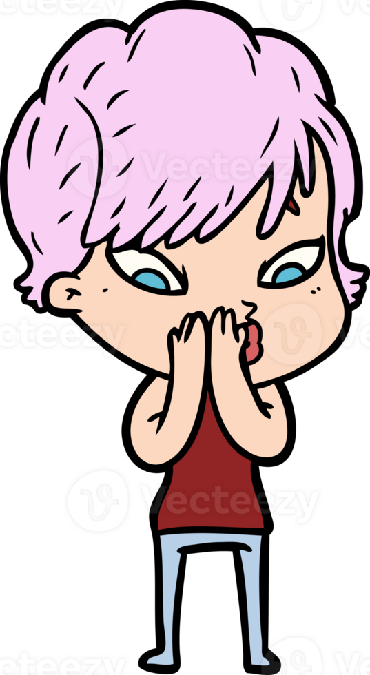 cartoon woman drawing png