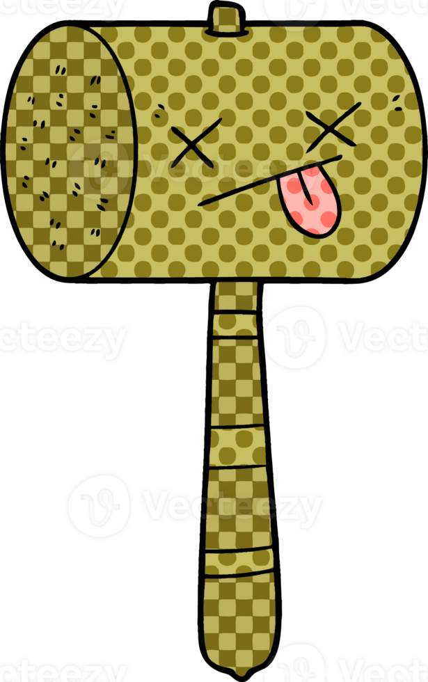 cartoon mallet drawing png