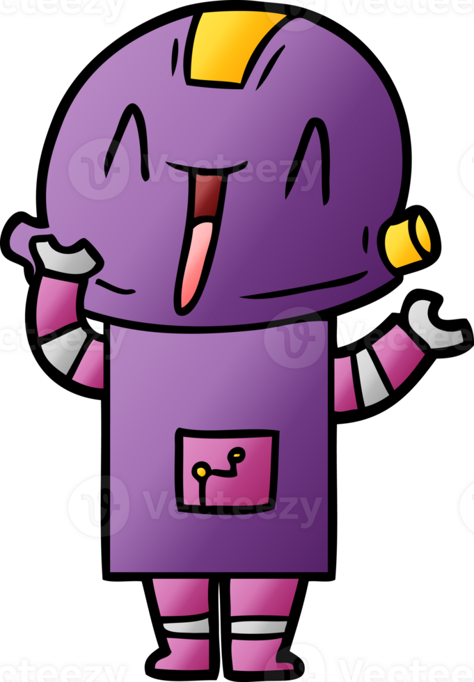 cartoon robot drawing png