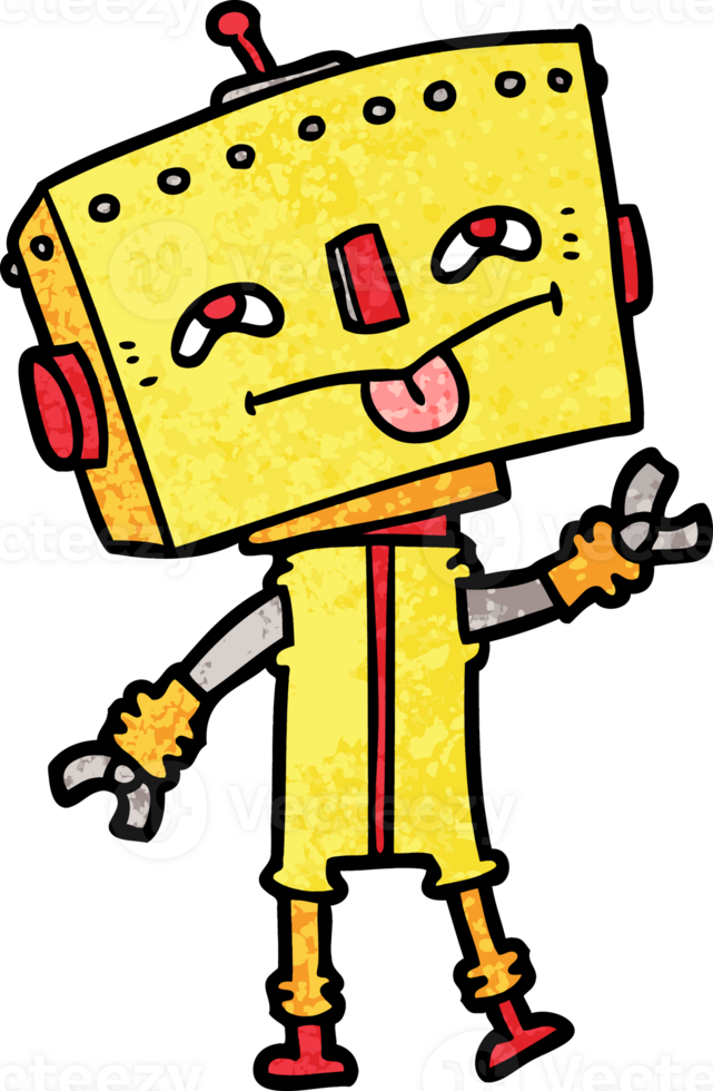 cartoon robot drawing png