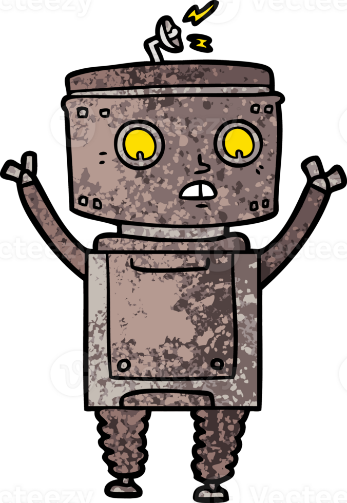 cartoon robot drawing png
