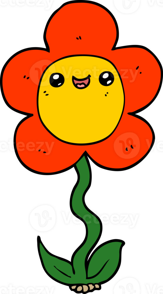 cartoon flower drawing png