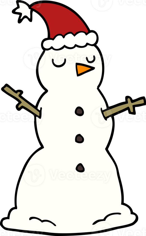 cartoon snowman drawing png