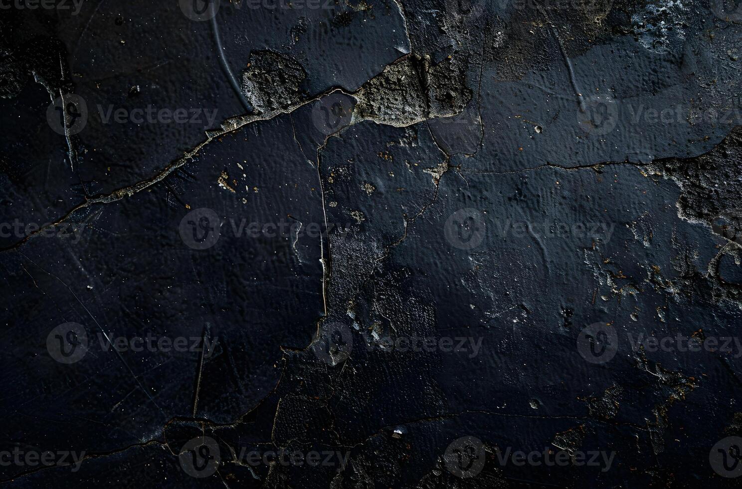Black Grunge Background Texture with Cracks and Worn Effect photo