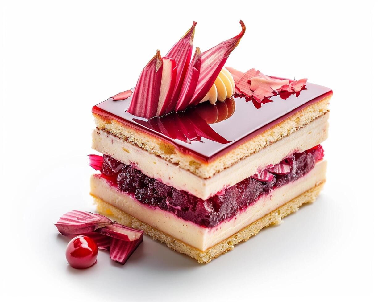 Slice of Cake with Strawberry photo