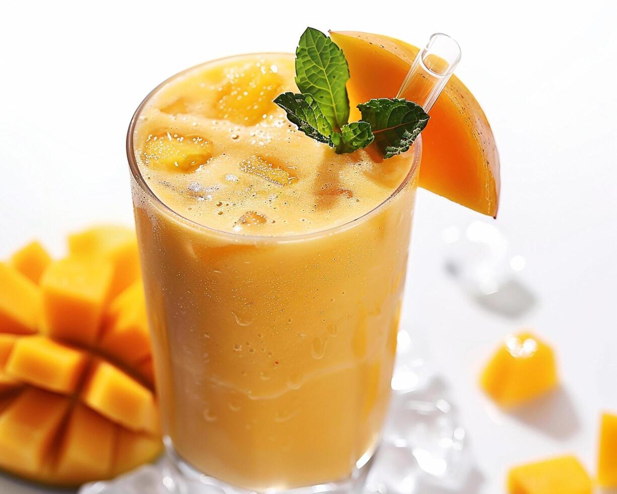 Glass of orange juice photo