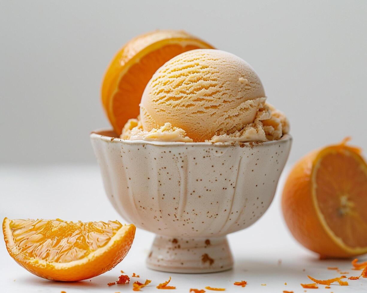a bowl of ice cream photo