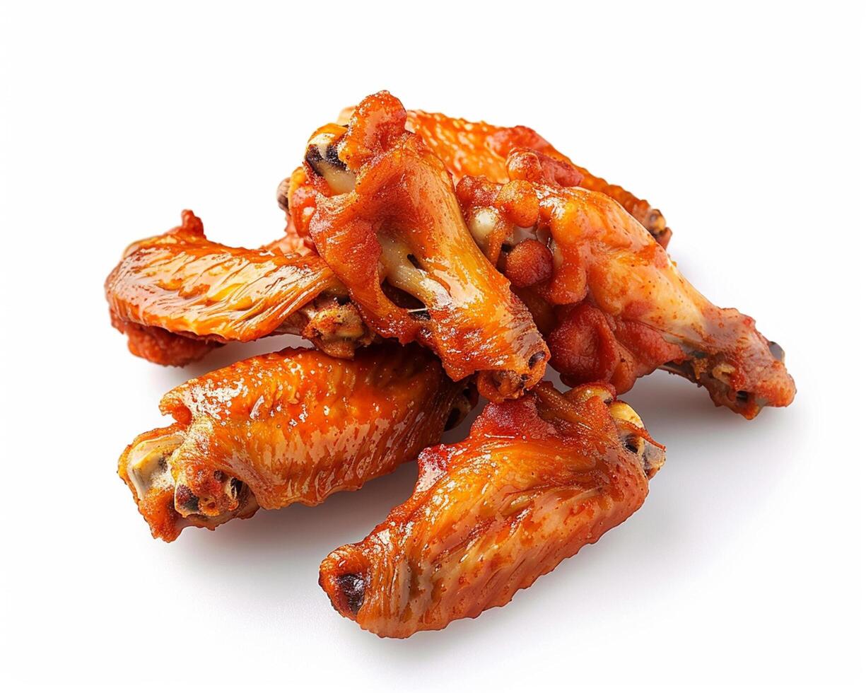 Pile of Wings on a White Surface photo