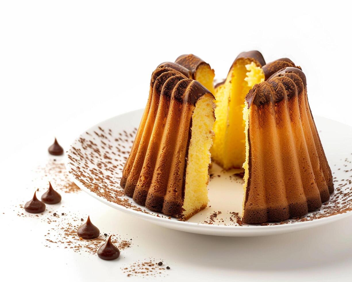 A Cake with a Piece Cut Out of It photo