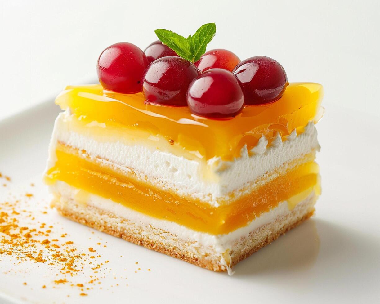 a piece of cake on a plate photo