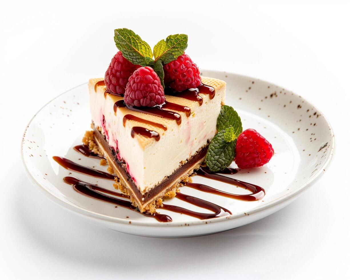 Cheesecake with Raspberries photo