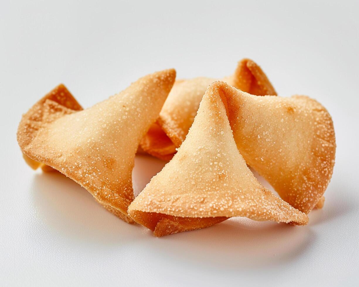 fortune cookies on white background photo