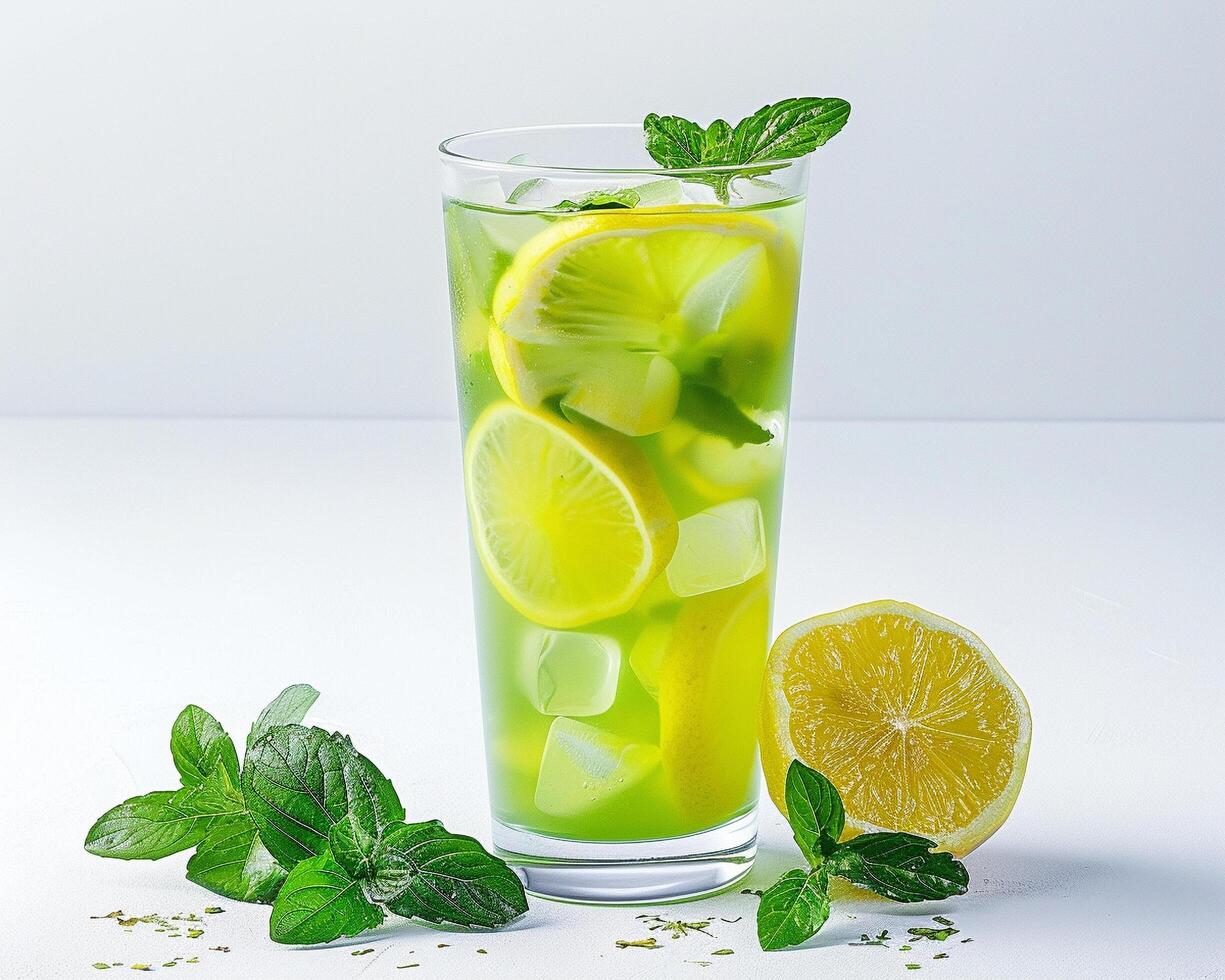a glass of lemonade photo