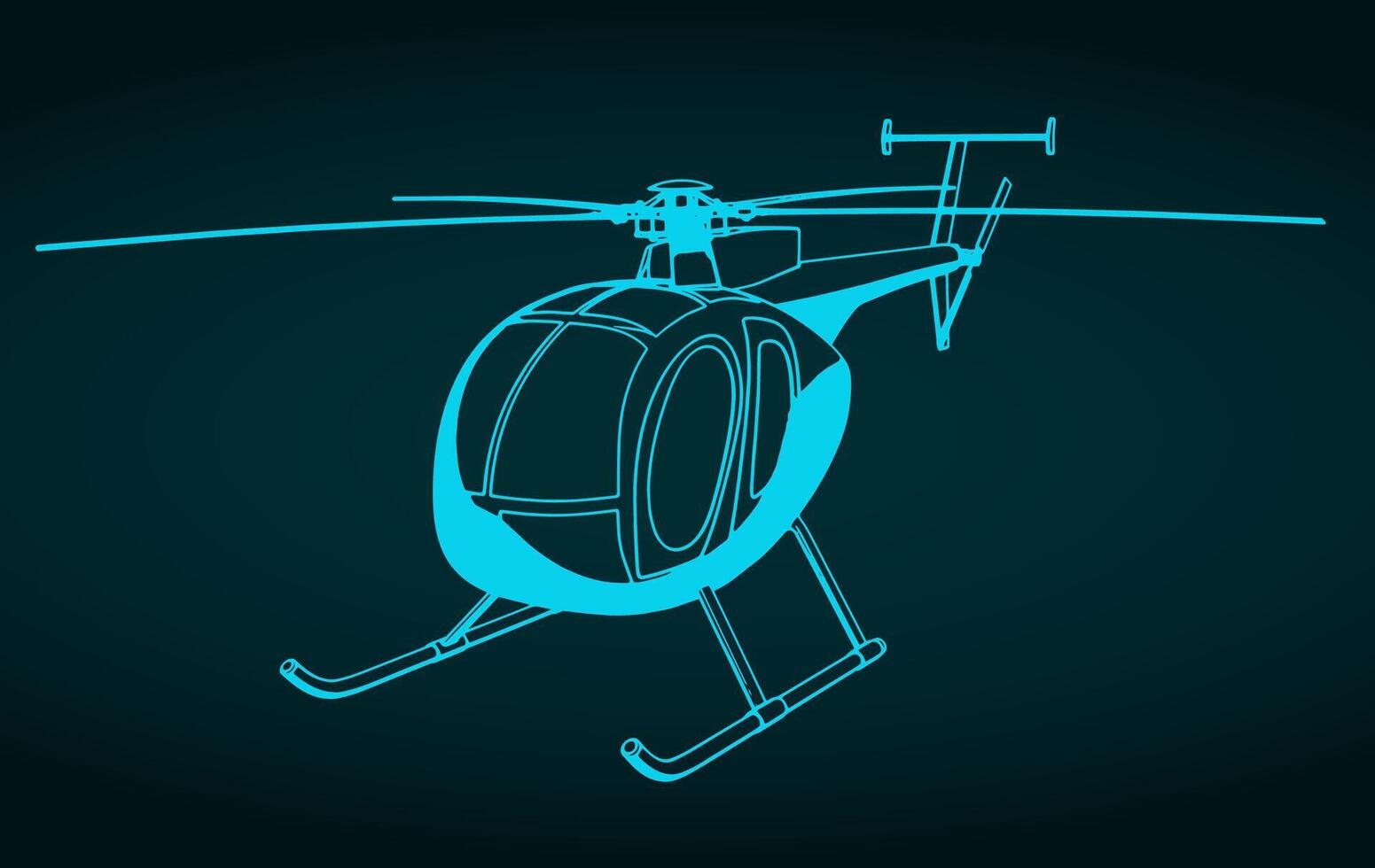 Light multi-purpose helicopter illustration vector