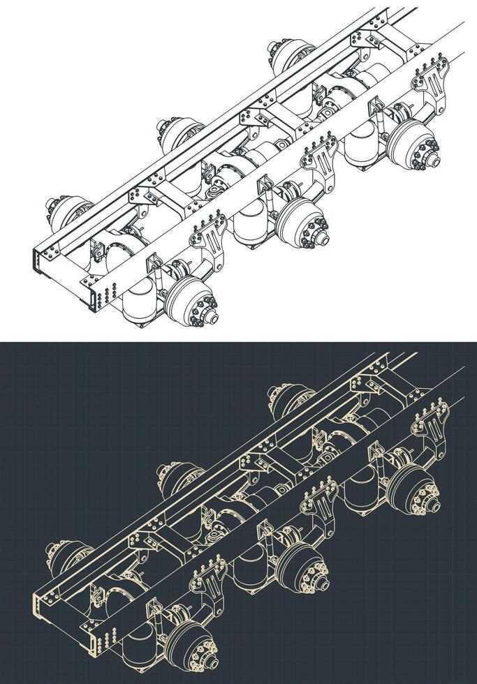 Truck suspension systems vector