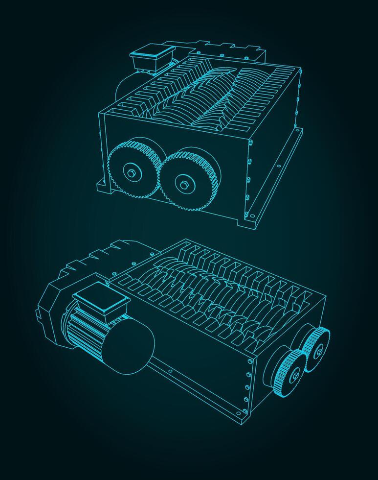 Shredder machine illustration vector