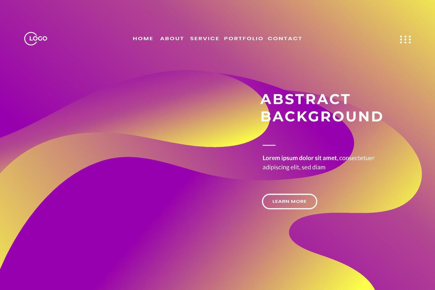Modern Abstract Background with Purple and Yellow gradient color scheme. These backgrounds can be used for a variety of purposes, including websites, presentations, and marketing materials vector
