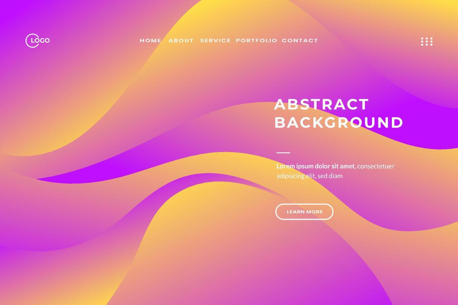 Modern Abstract Background with Purple and Yellow gradient color scheme. These backgrounds can be used for a variety of purposes, including websites, presentations, and marketing materials vector
