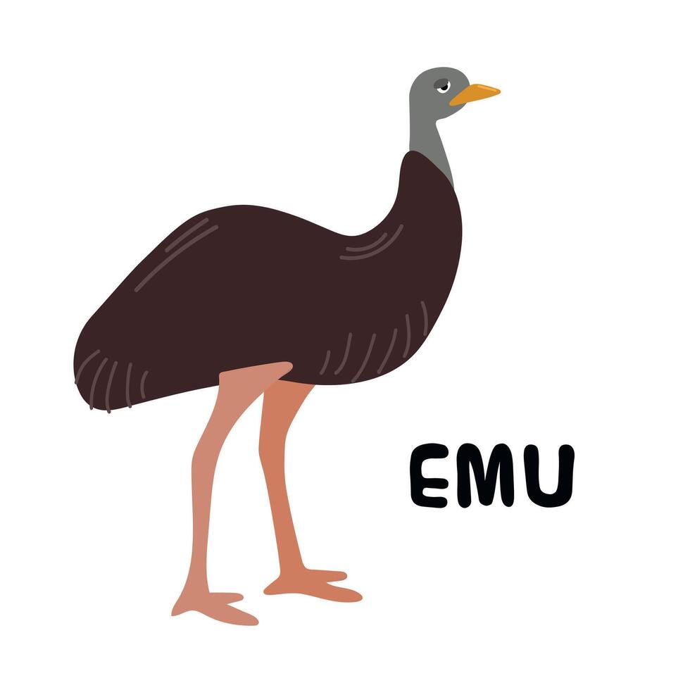 Emu icon clipart avatar logtotype isolated illustration vector