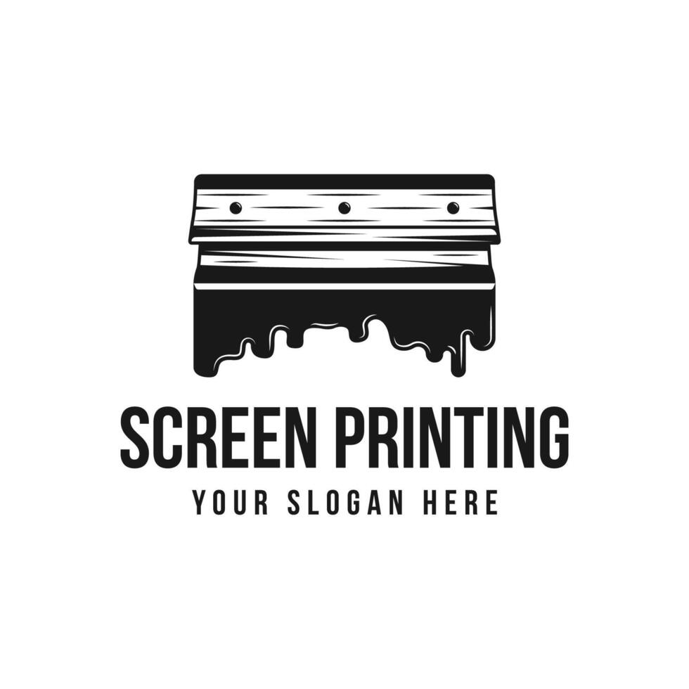 Screen Printing Logo Template vector