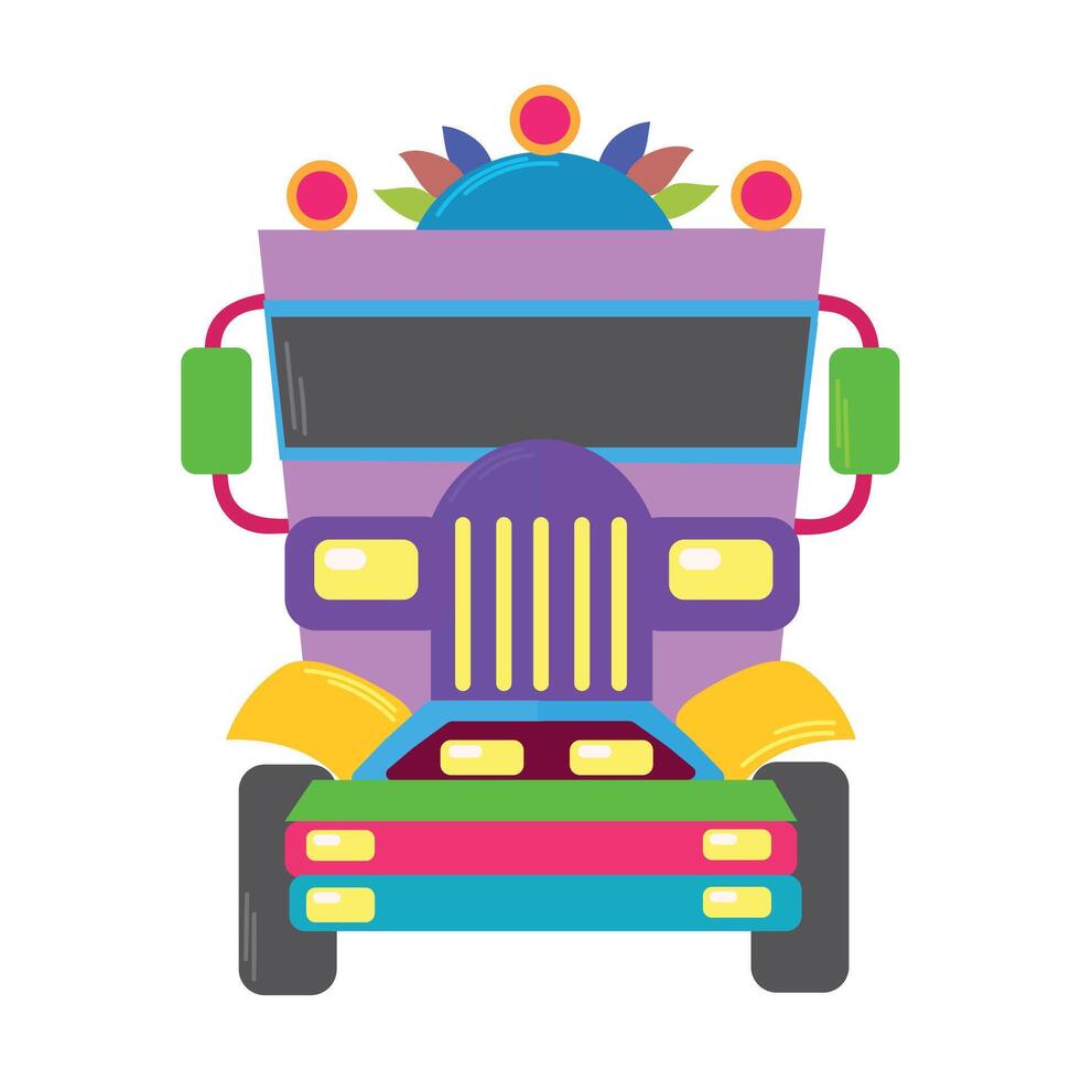 Philippine jeepney icon clipart avatar logotype isolated illustration vector