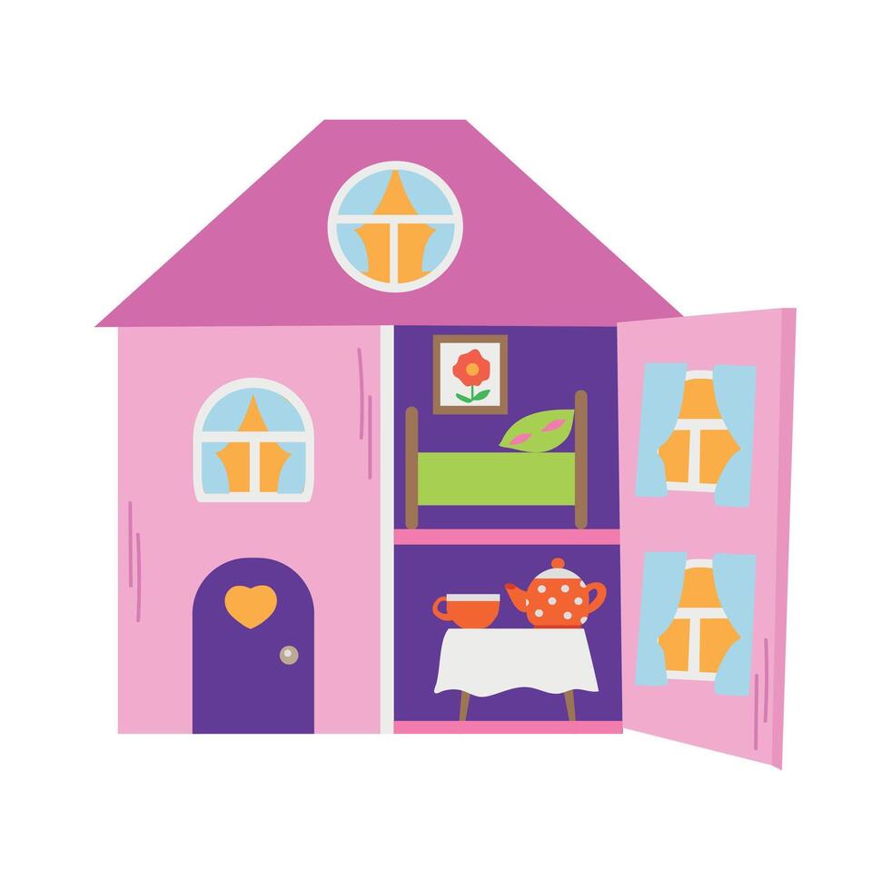 Doll house icon clipart avatar logotype isolated illustration vector