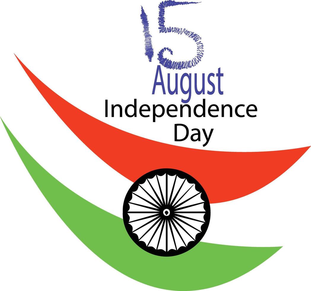 15 August Indian Day Icon vector