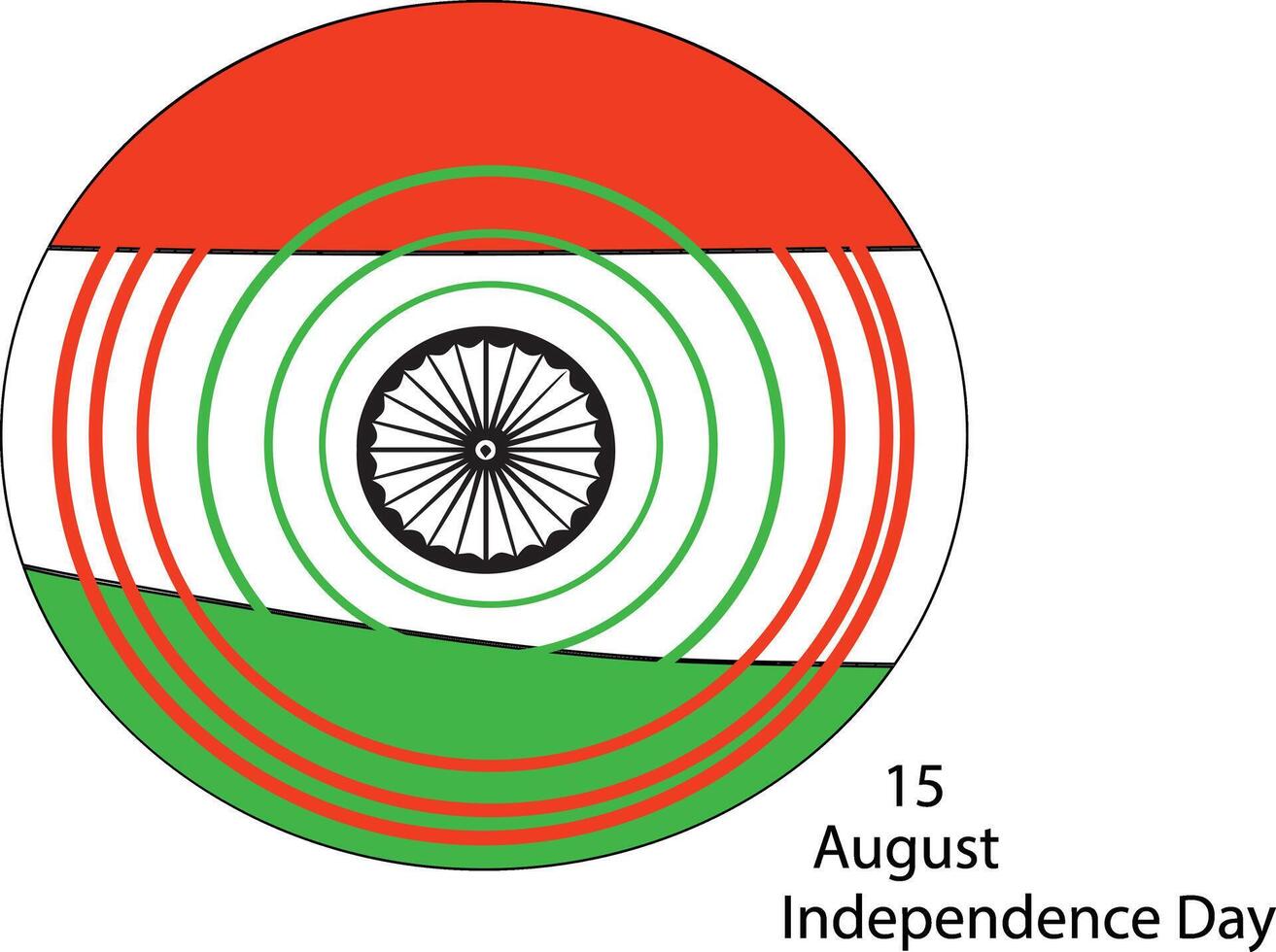 15 August Indian Day Icon vector