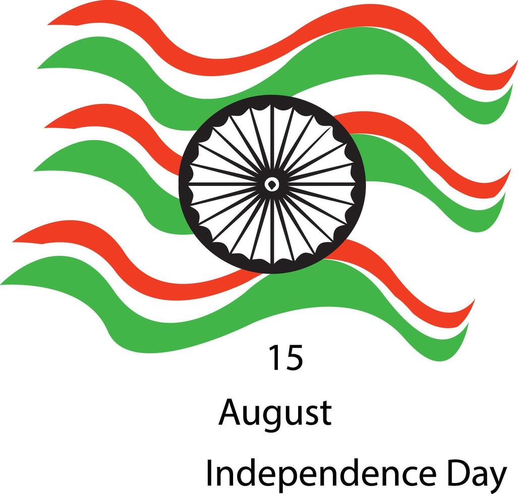 15 August Indian Day Icon vector