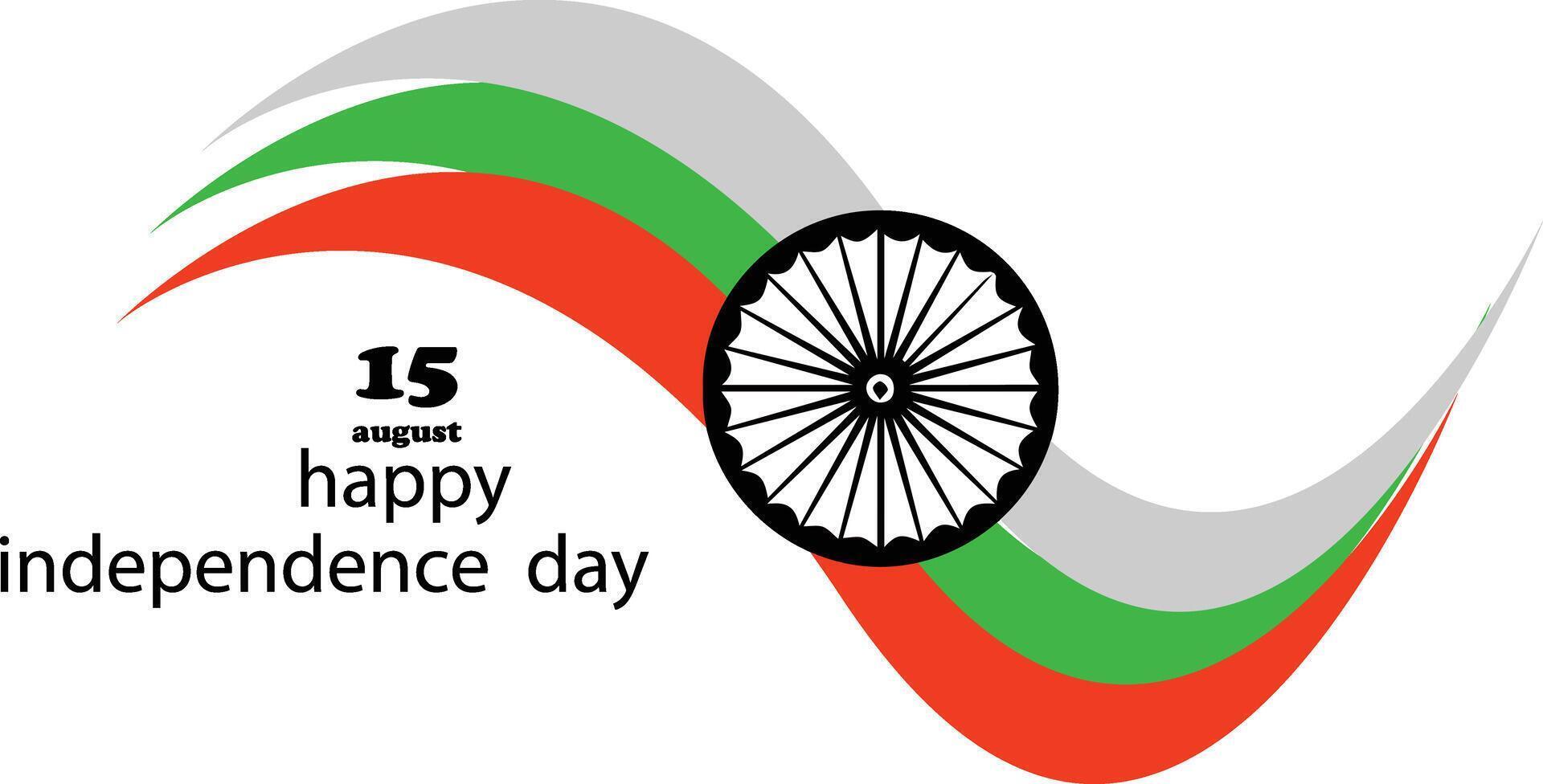 15 August Indian Day Icon vector