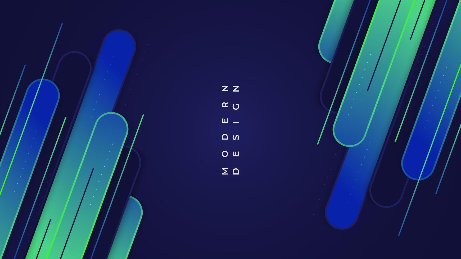 Abstract Background with Blue and Green Gradient Geometric Shapes. Vibrant Creative Banner or Cover Design vector