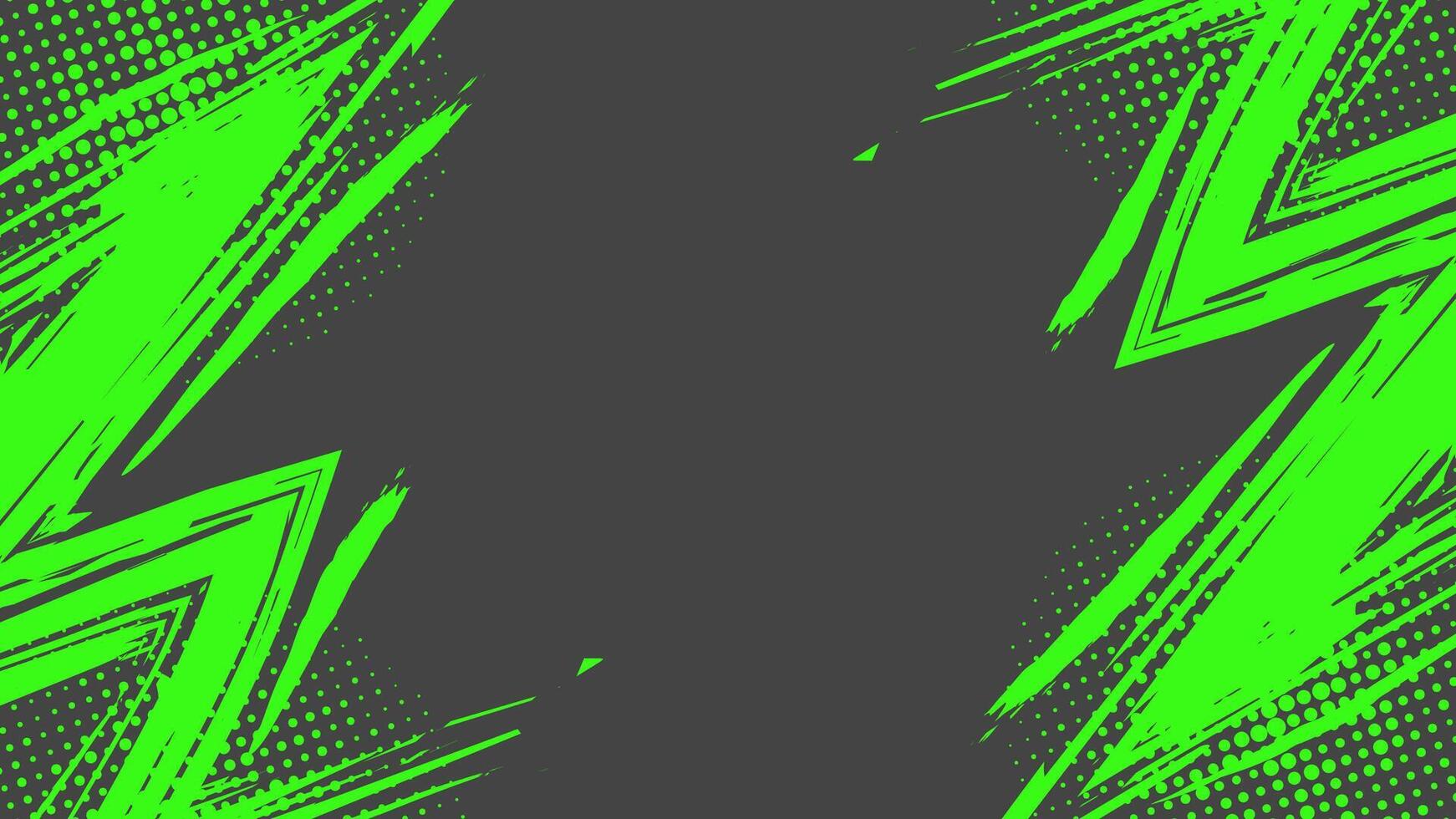 Abstract Sports Background with Green and Gray Brush Texture and Halftone Effect. Grunge Background for Banner or Poster Design vector