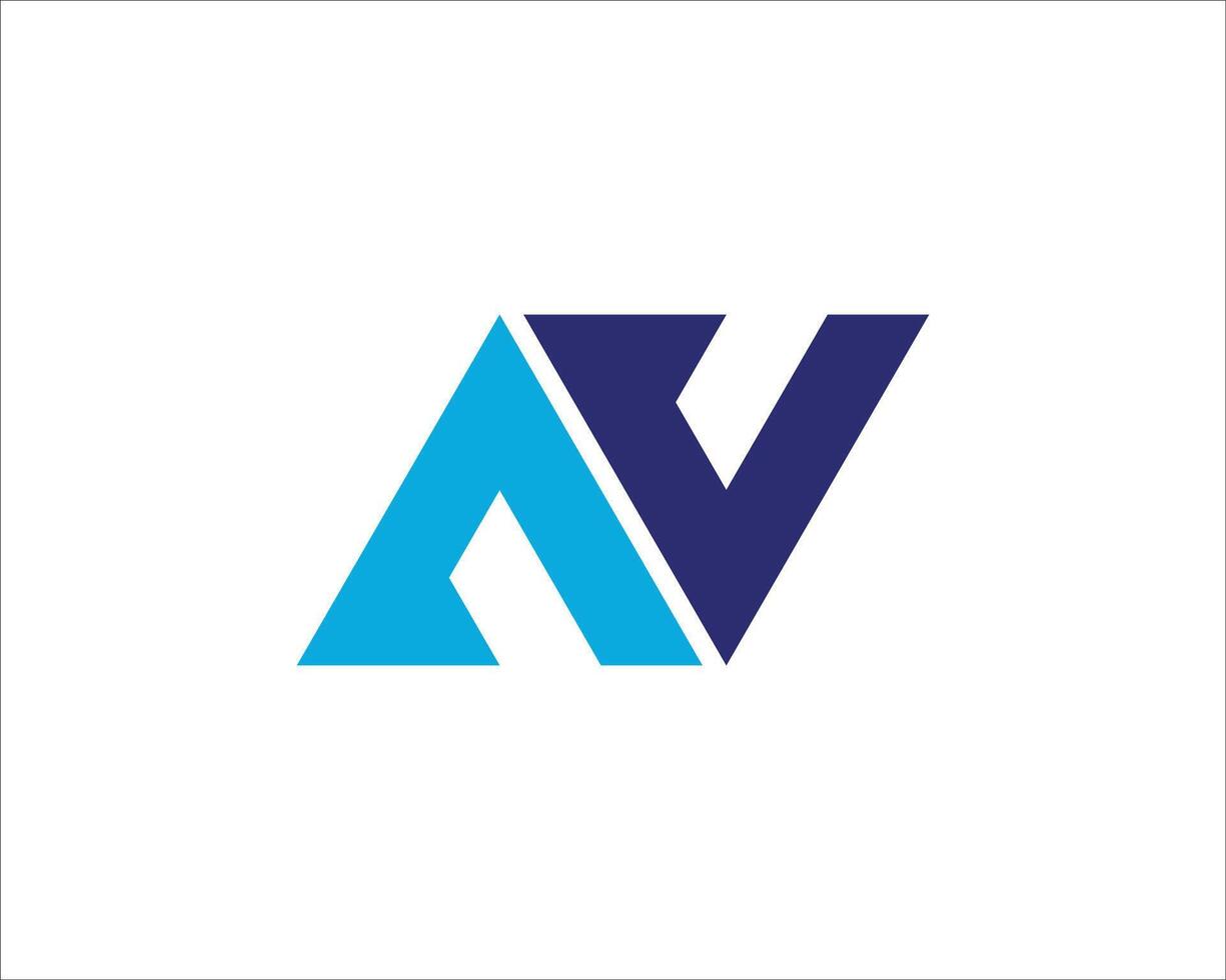 N Letter Logo, NV Letter Logo, Navan Contruction Logo vector