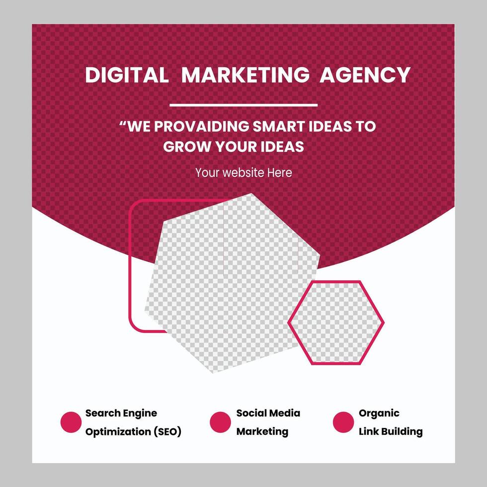 Digital Marketing Agency Social Media Post Template vector