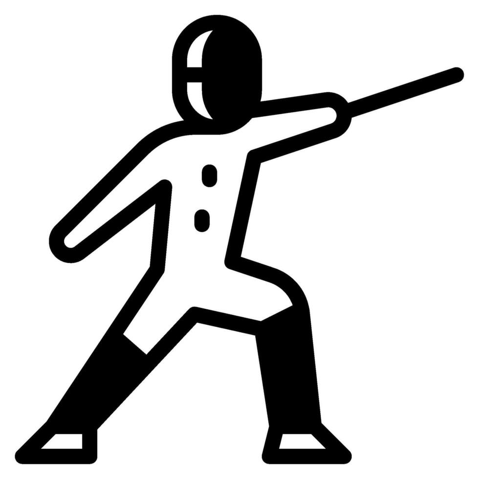 Fencer icon illustration vector