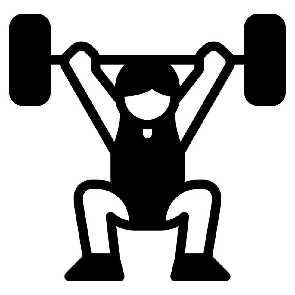 Weightlifter icon illustration vector