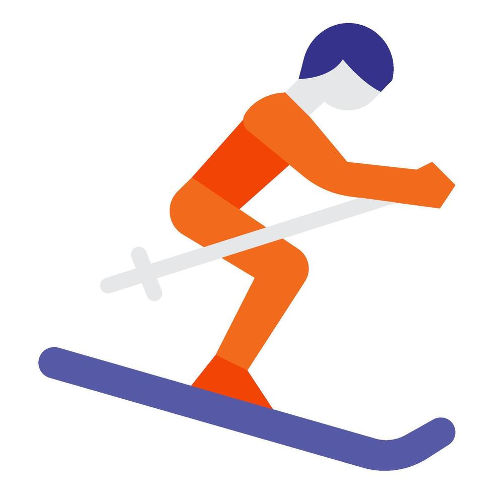 Skier icon illustration vector
