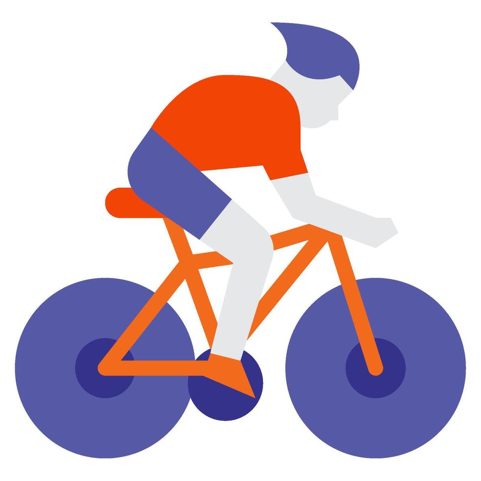Cyclist icon illustration vector