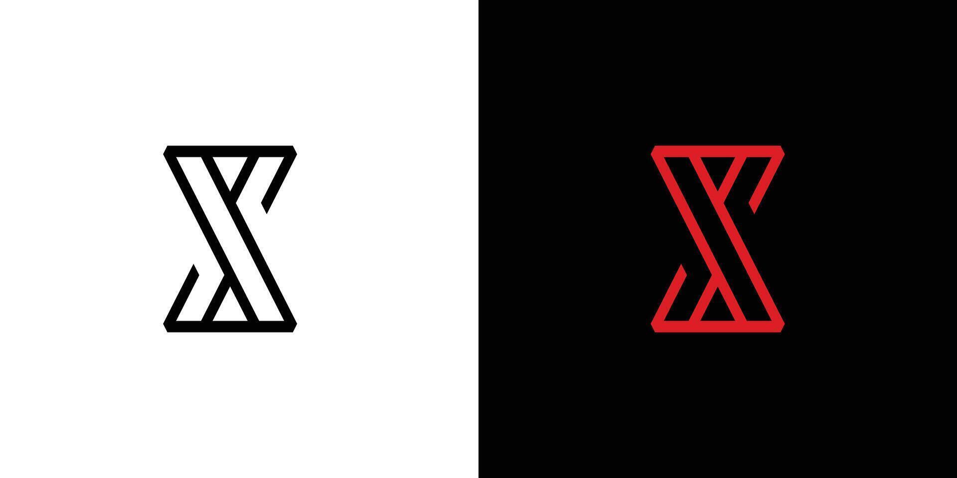 Modern and strong letter X initials logo design vector