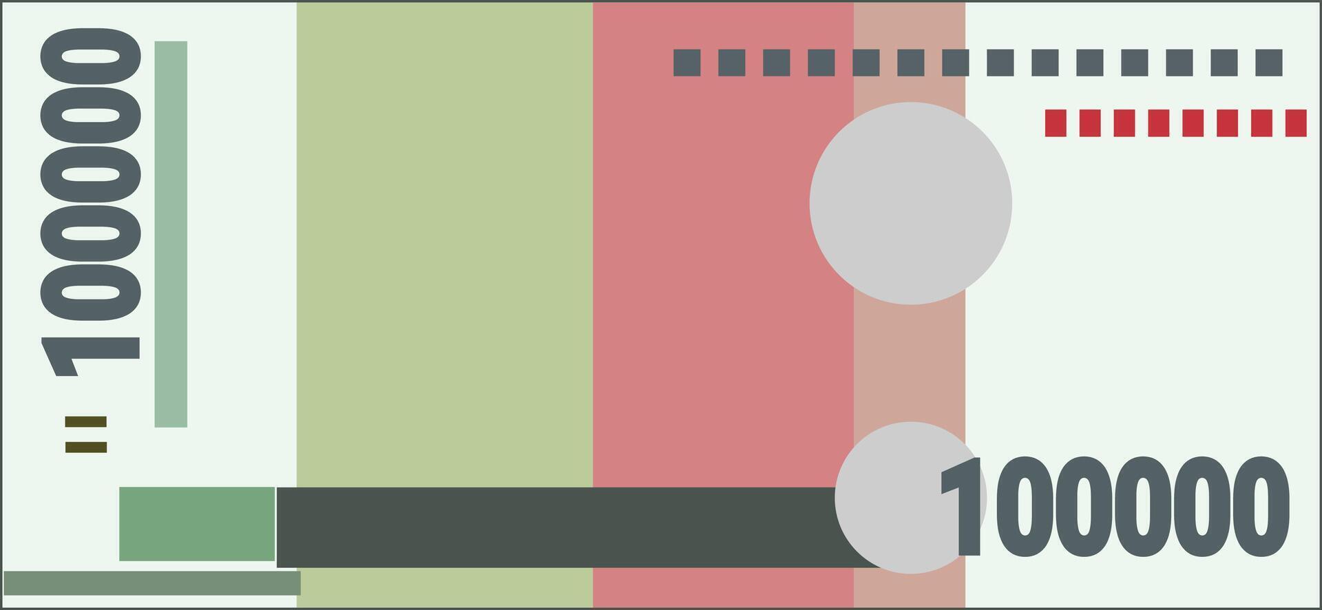 Bank note one hundred thousand vector