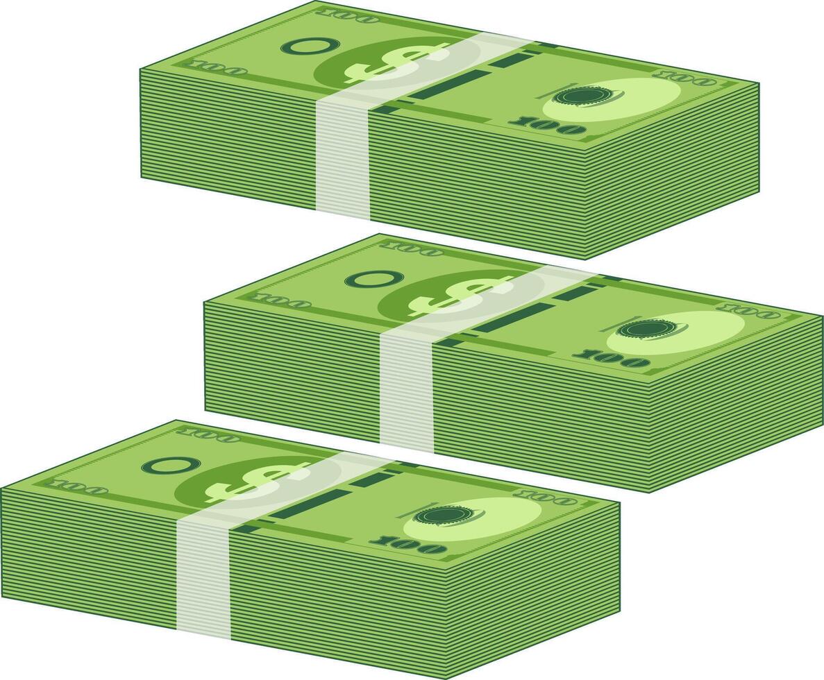 Bank note one hundred 3D isolated view illustration vector