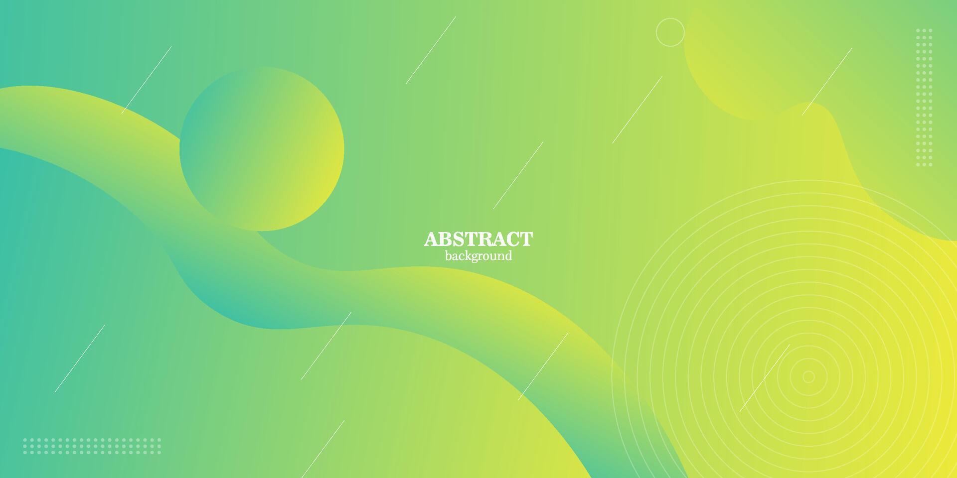 Bright colored fluid abstract background with green gradient color combination. Soft colors and lines overlay on the background. Eps10 vector