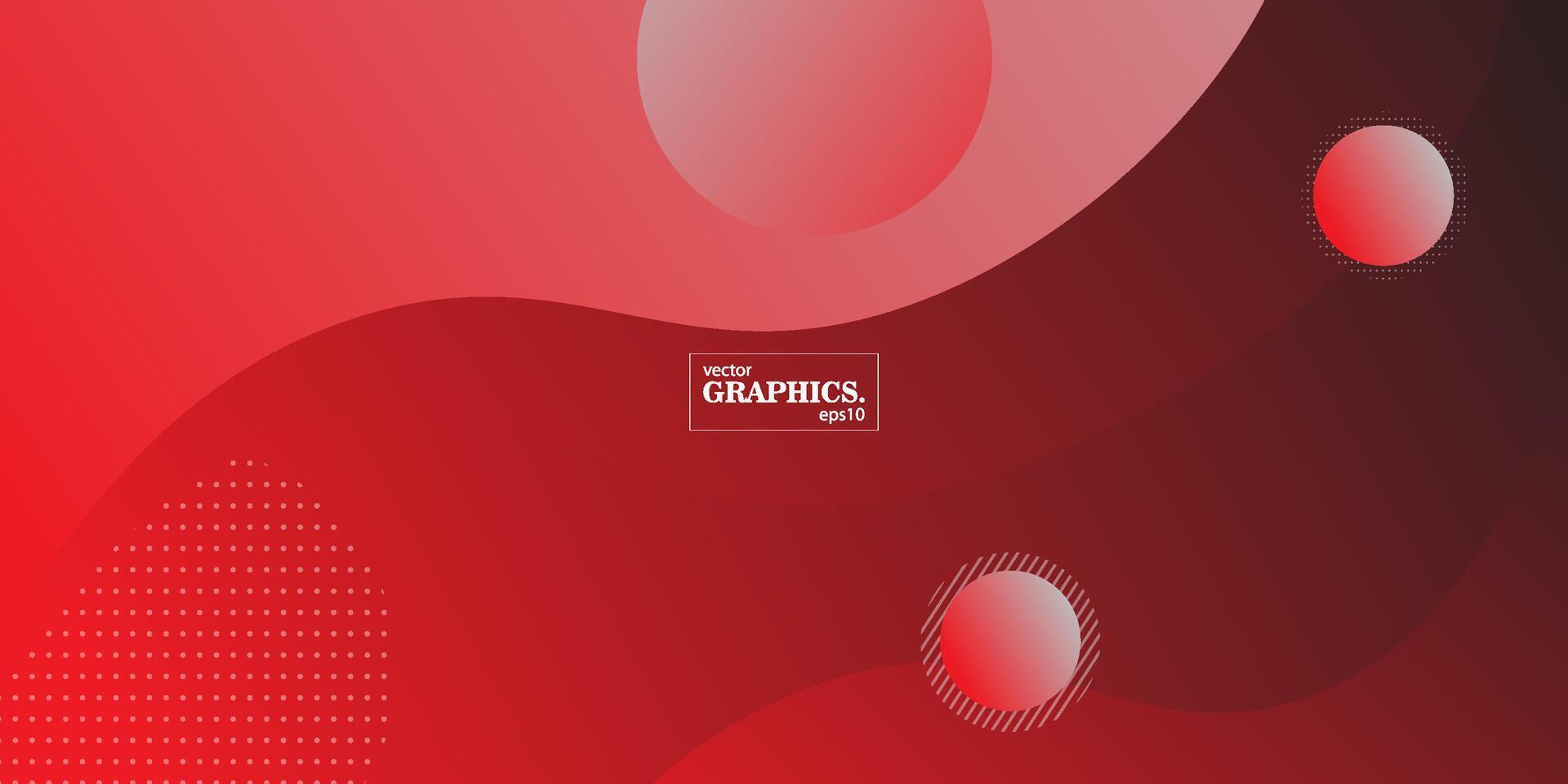 Abstract dark red geometric circle gradient illustration background with 3d look and simple pattern. Cool and luxurious design. Eps10 vector