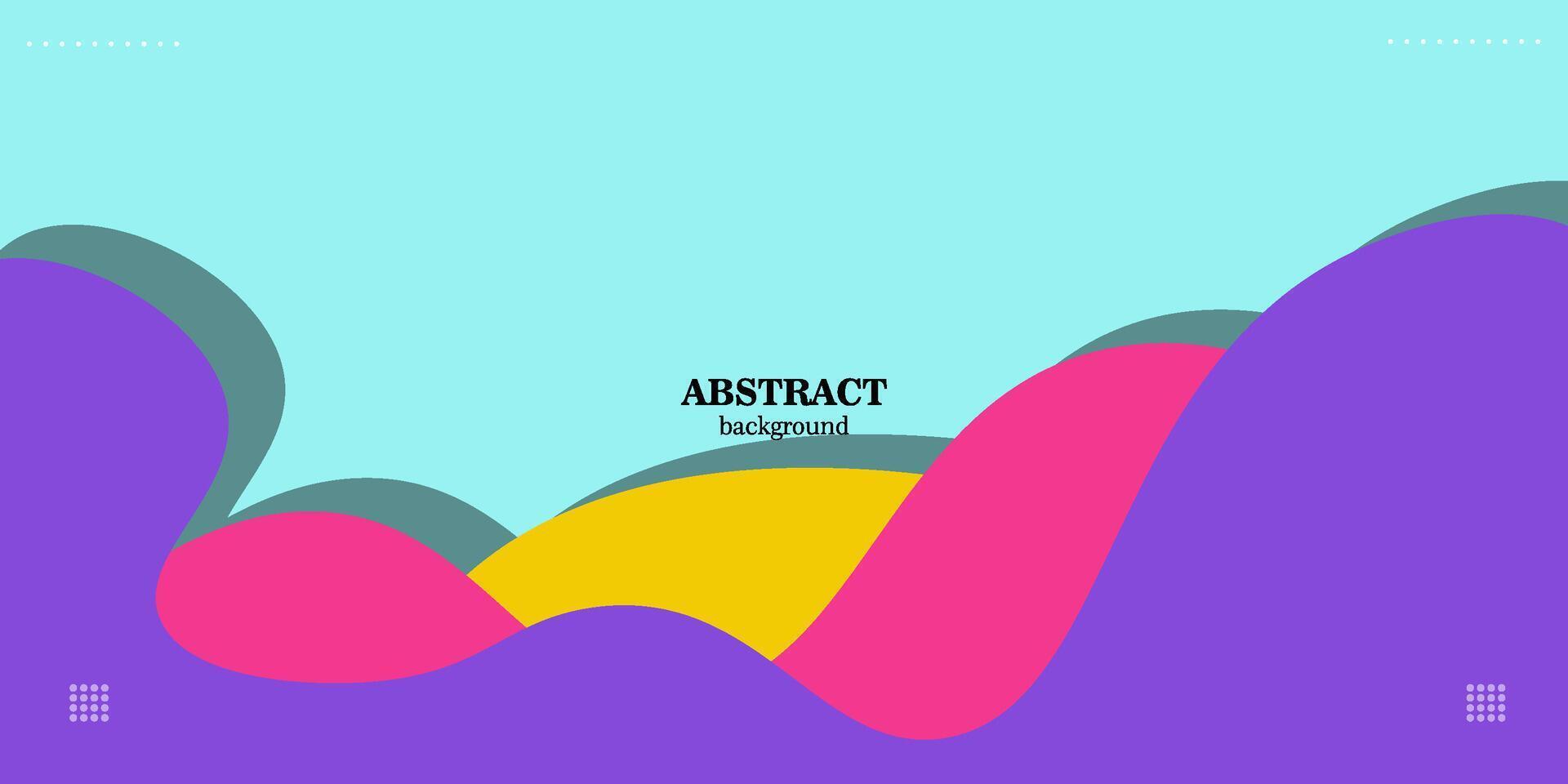 Colorful pink and purple solid color geometric business banner design. Creative banner design with wave shape for template. Simple and modern banner. Eps10 vector