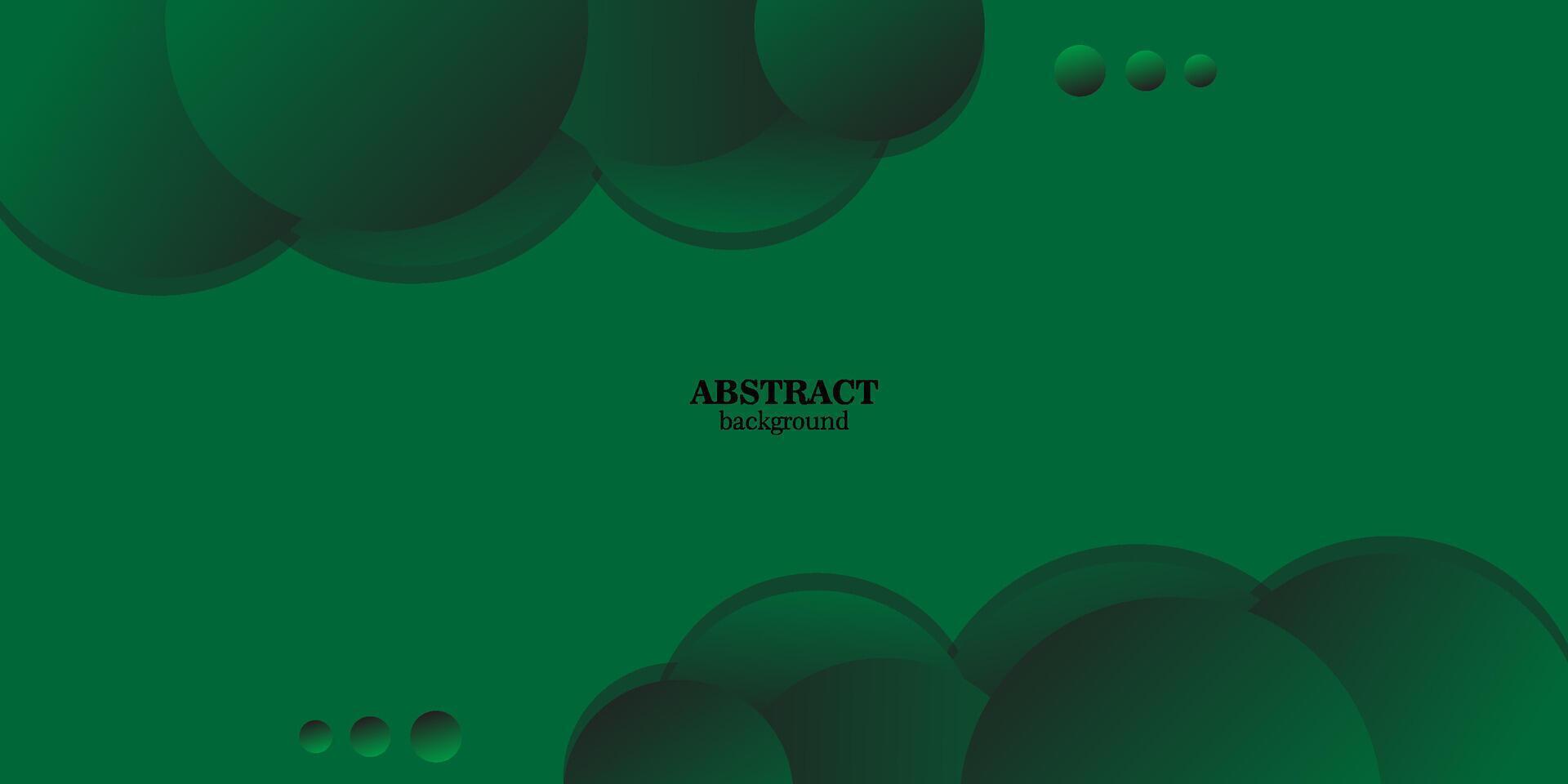 Dark green dynamic gradient illustration background with simple curve and circle pattern style. Cool design. Eps10 vector