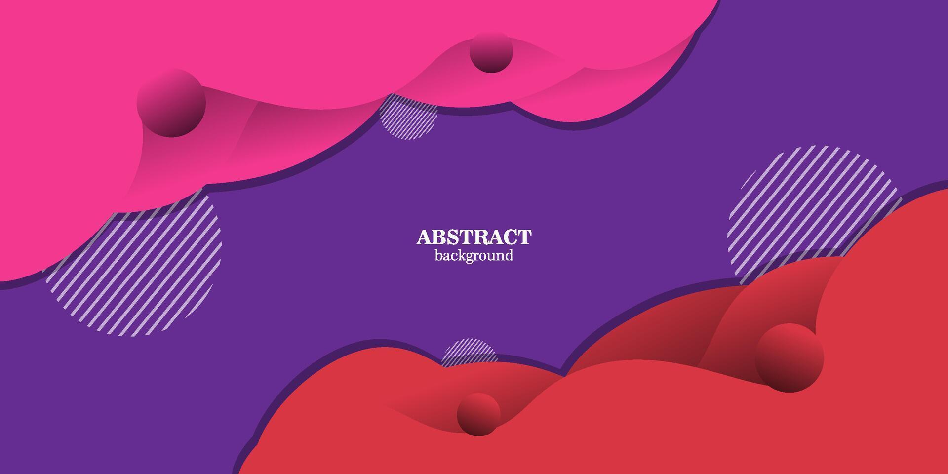 Abstract 3D art background design with purple and red combination wave pattern. Eps10 vector