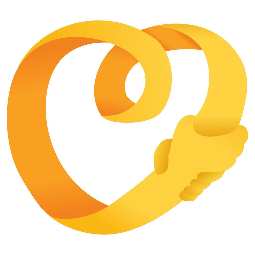 orange awareness ribbon hands solidarity illustration 2 vector